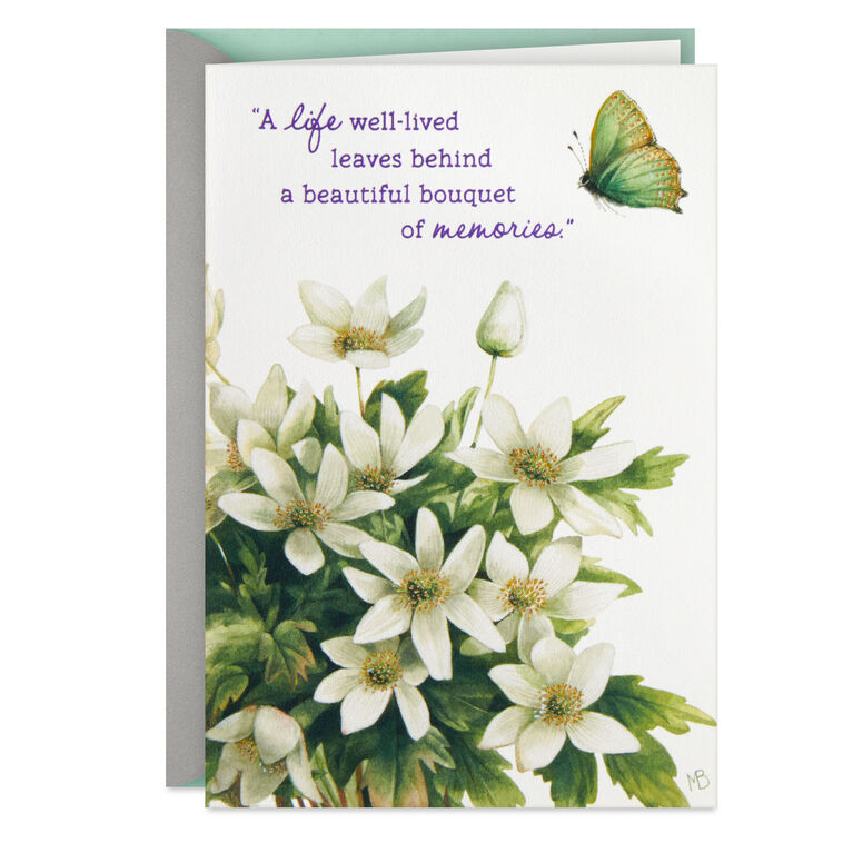 hallmark Marjolein Bastin Bouquet of Memories Sympathy Card