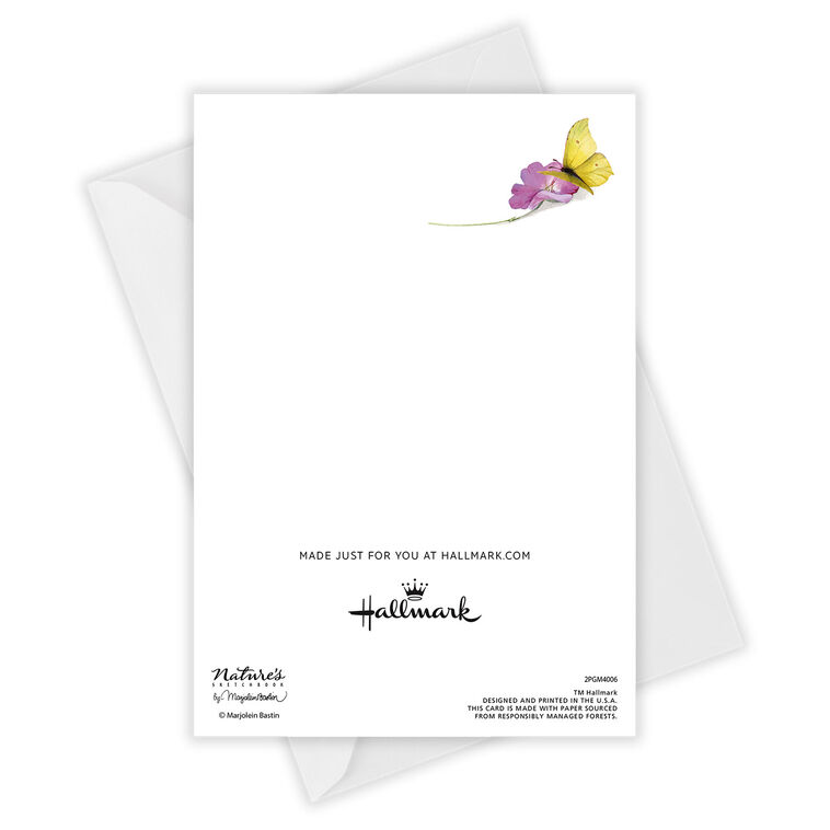 Hallmark Marjolein Bastin Cheerful Flower Pot Blank Custom Card