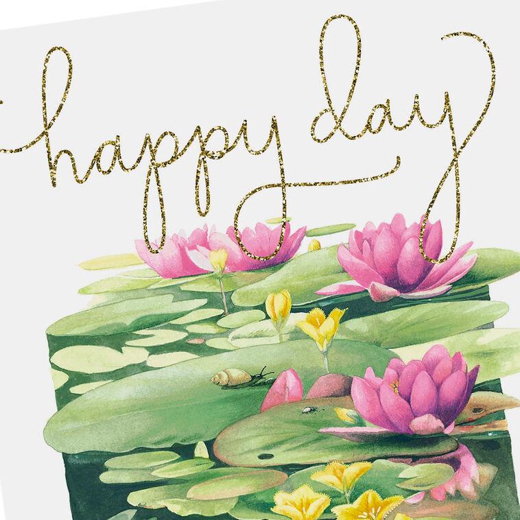 Hallmark Marjolein Bastin Happy Day Water Lilies Birthday Card
