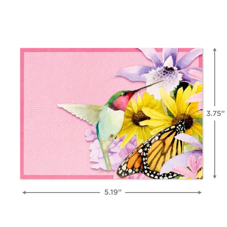 Hallmark Marjolein Bastin Hummingbird And Butterfly Boxed Blank Notes Pack Of 20