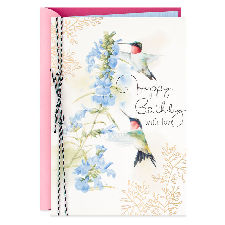 hallmark Marjolein Bastin Hummingbirds Birthday Card