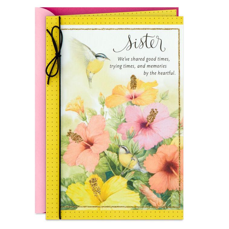 hallmark Marjolein Bastin Memories By the Heartful Birthday Card for Sister
