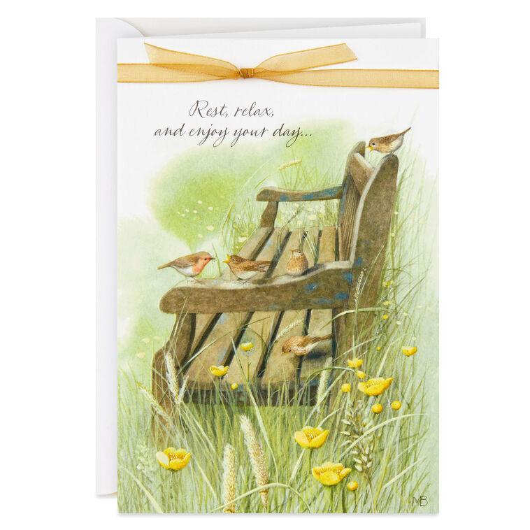 hallmark Marjolein Bastin Rest Relax and Enjoy Birthday Card
