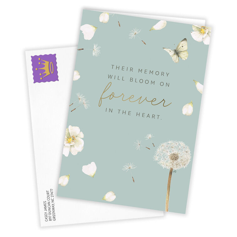 Hallmark Marjolein Bastin Their Memory Will Bloom Forever Custom Sympathy Card