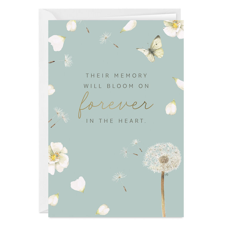 hallmark Marjolein Bastin Their Memory Will Bloom Forever Custom Sympathy Card