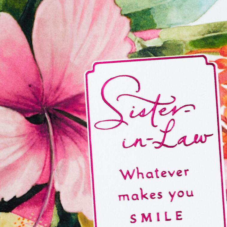 Hallmark Marjolein Bastin Whatever Makes You Smile Birthday Card For Sister-in-Law