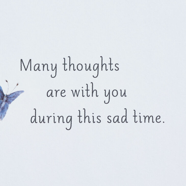 Hallmark Marjolein Bastin Wreath With Butterflies Sympathy Card