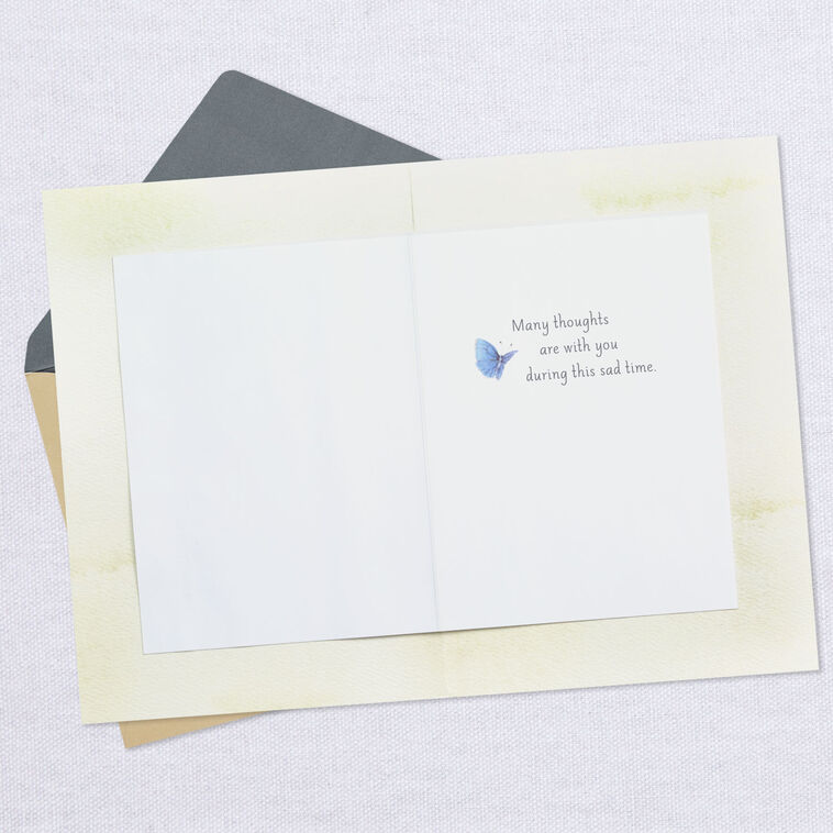 Hallmark Marjolein Bastin Wreath With Butterflies Sympathy Card