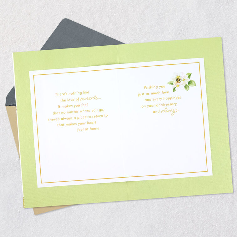Hallmark Marjolein Bastin Your Love Makes My Heart Feel At Home Anniversary Card For Parents