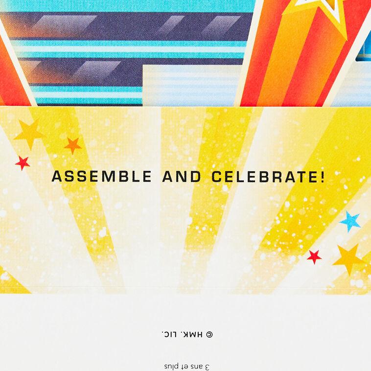 Hallmark Marvel Avengers Assemble And Celebrate 3D Pop-Up Card With Playset