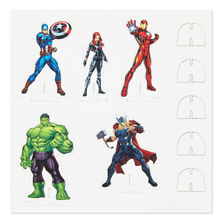 Hallmark Marvel Avengers Assemble And Celebrate 3D Pop-Up Card With Playset
