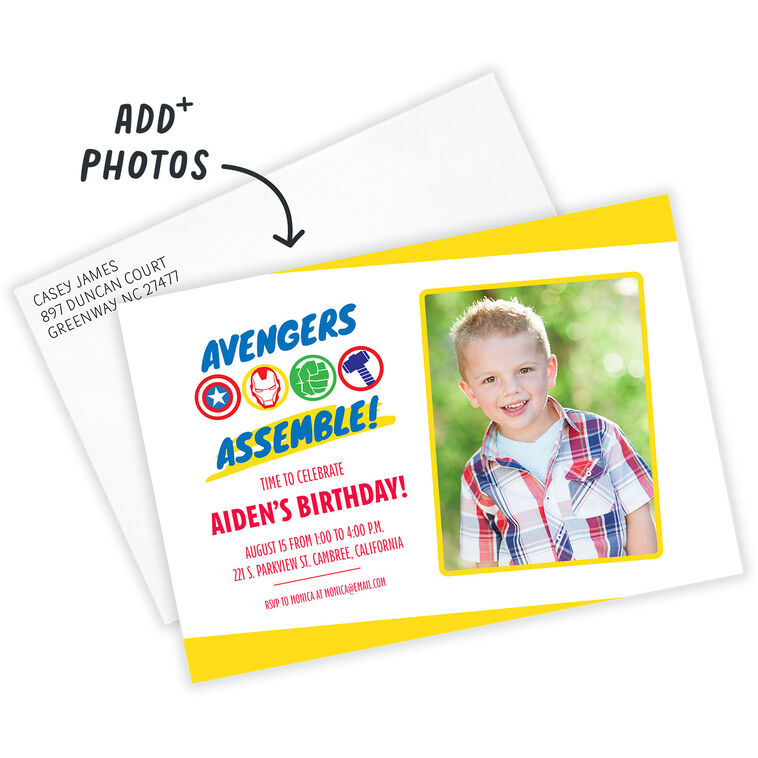 Hallmark Marvel Avengers Assemble Birthday Invitation