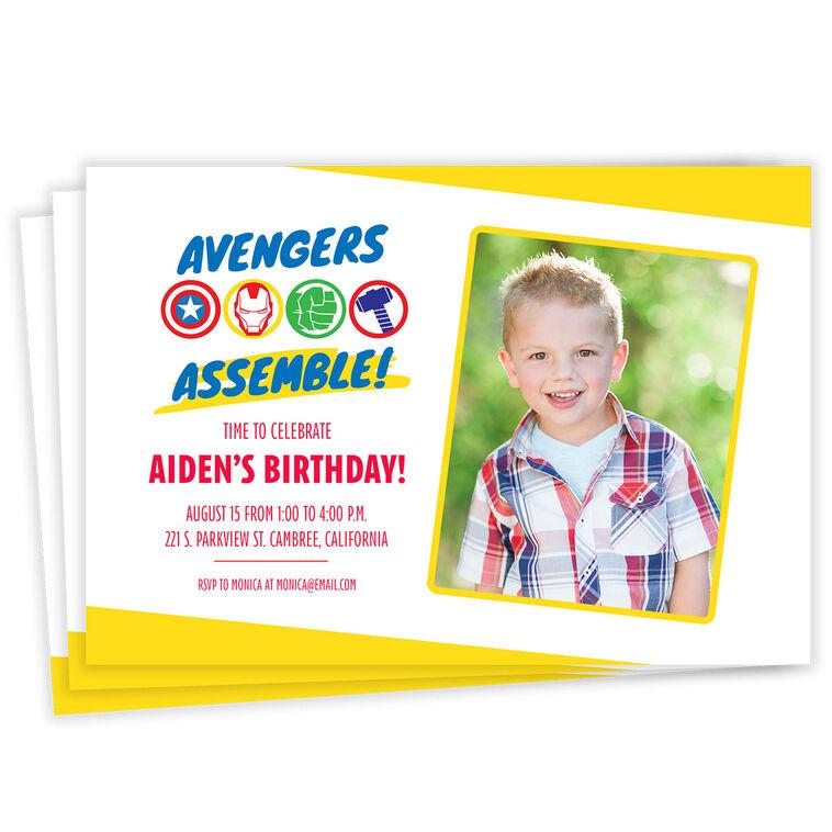 hallmark Marvel Avengers Assemble Birthday Invitation