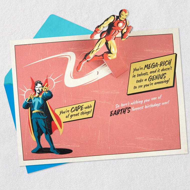 Hallmark Marvel Avengers One Super Son Pop-Up Birthday Card