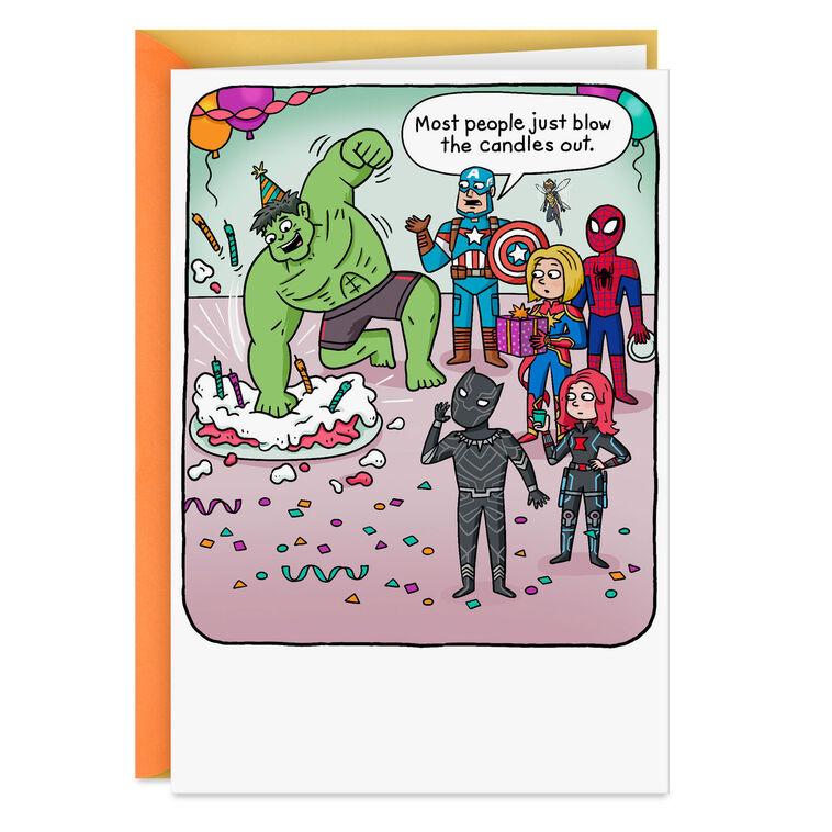 hallmark Marvel Avengers Smashing Day Funny Birthday Card