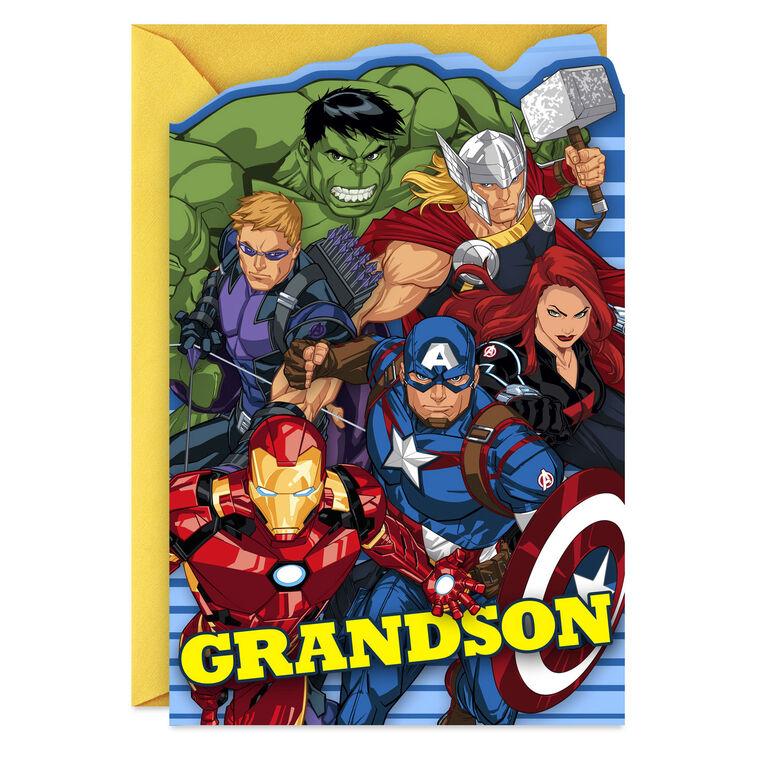 hallmark Marvel Avengers You Deserve an Awesome Day Birthday Card for Grandson