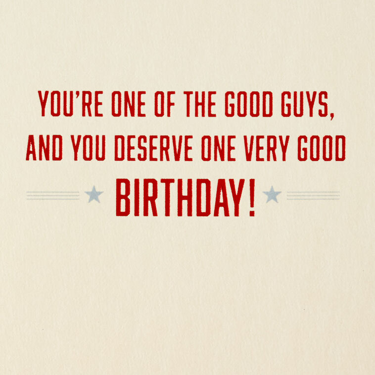 Hallmark Marvel Captain America You're One Of The Good Guys Birthday Card For Family Member