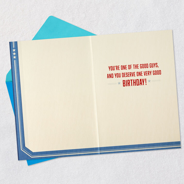 Hallmark Marvel Captain America You're One Of The Good Guys Birthday Card For Family Member
