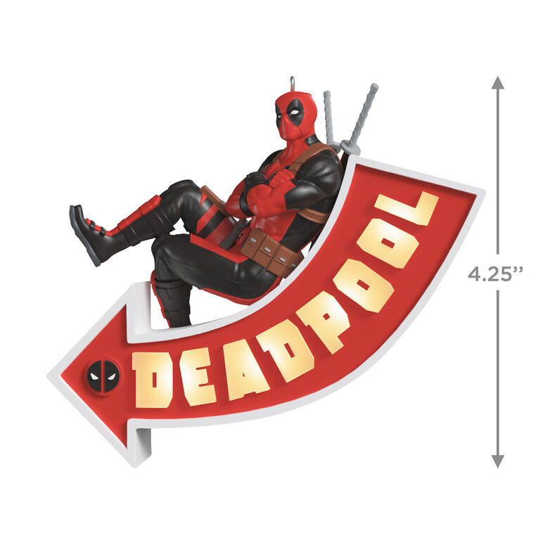 Hallmark Marvel Deadpool It's A Sign Ornament With Light