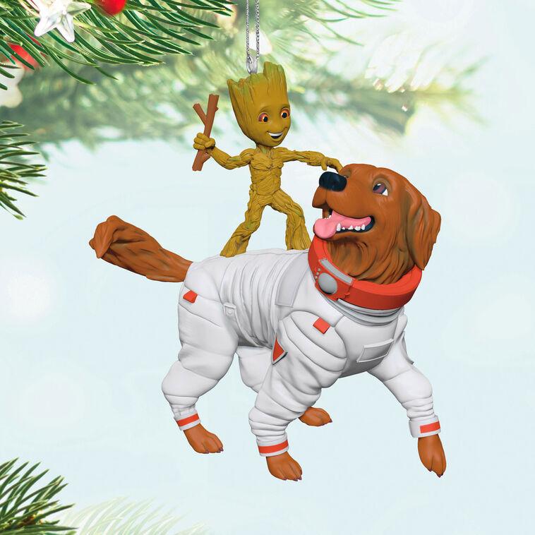Hallmark Marvel Guardians Of The Galaxy Groot And Cosmo Ornament