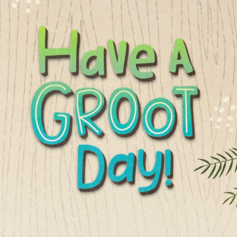 Hallmark Marvel Guardians Of The Galaxy Groot Birthday Card For Kid With Stickers