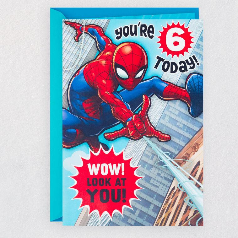 hallmark Marvel Spider-Man Amazing Hero Pop-Up 6th Birthday Card