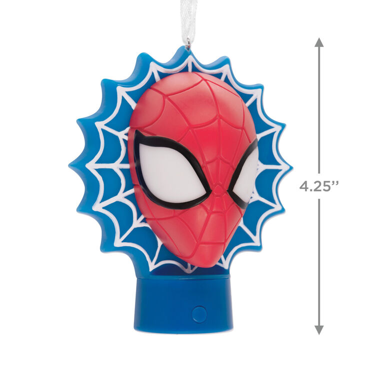 Hallmark Marvel Spider-Man Face On Web Hallmark Ornament With Light