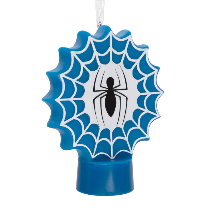 Hallmark Marvel Spider-Man Face On Web Hallmark Ornament With Light