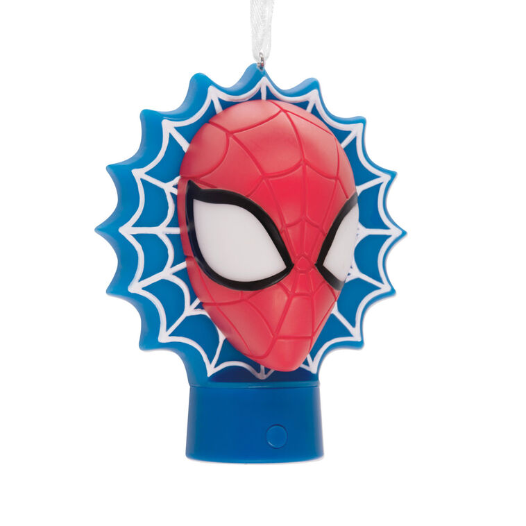hallmark Marvel Spider-Man Face on Web Hallmark Ornament With Light