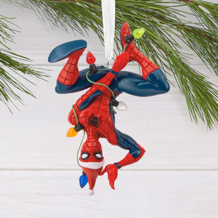 Hallmark Marvel Spider-Man Hanging From Lights Hallmark Ornament