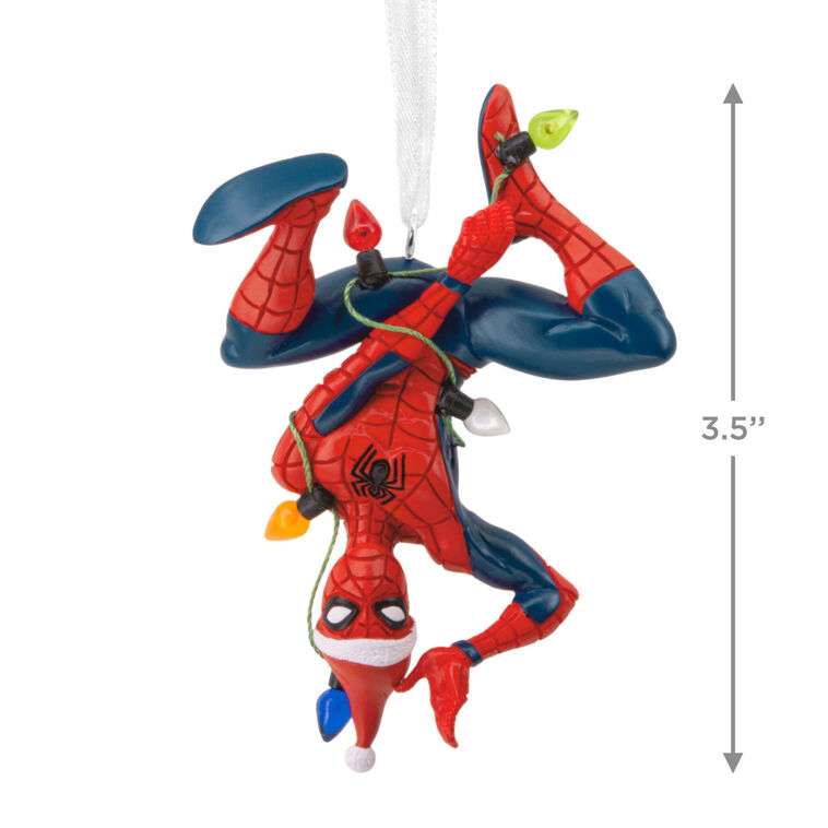 Hallmark Marvel Spider-Man Hanging From Lights Hallmark Ornament