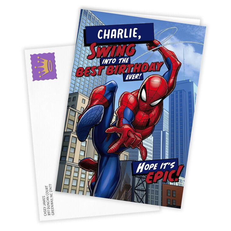Hallmark Marvel Spider-Man Hope It's Epic Custom Birthday Card