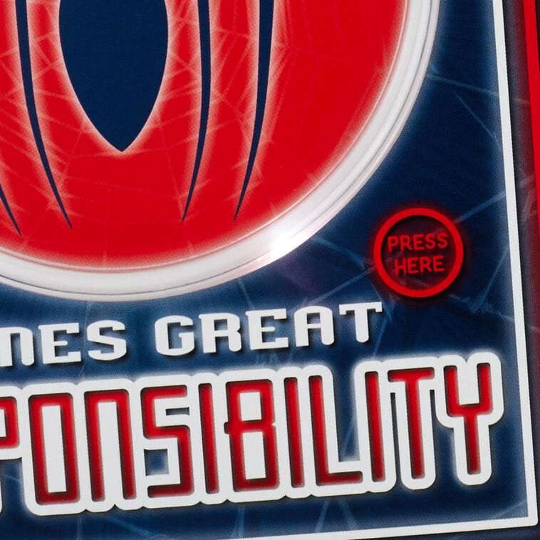 Hallmark Marvel Spider-Man Power And Responsibility Musical Birthday Card With Light