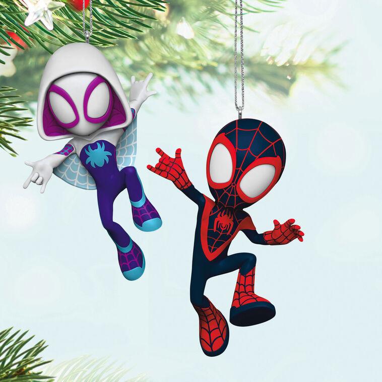 Hallmark Marvel Spidey And His Amazing Friends Spin And Ghost-Spider Ornaments Set Of 2