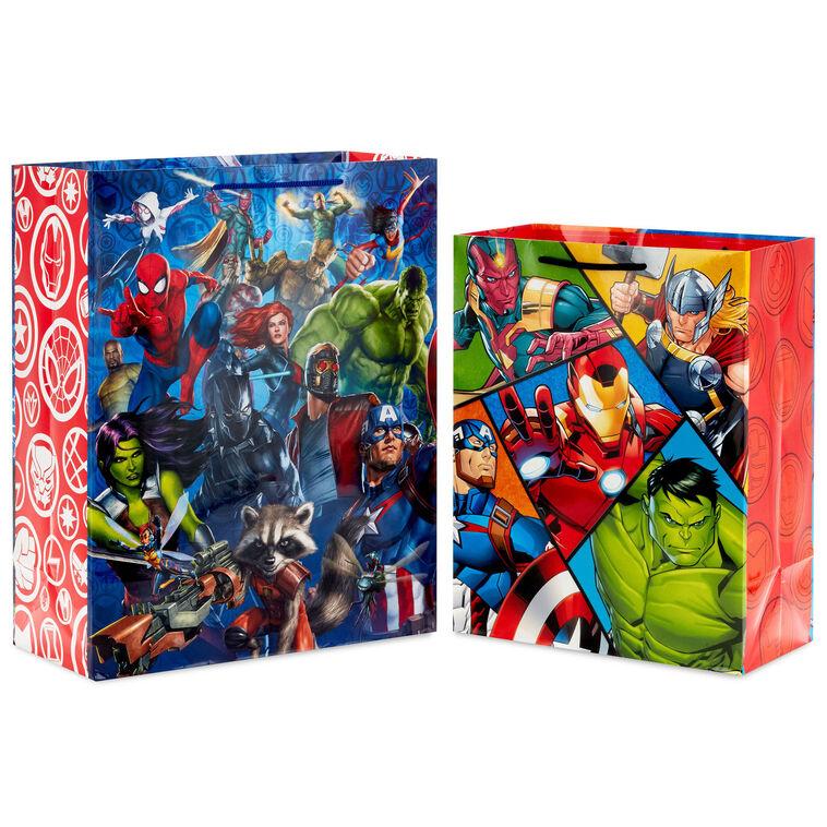hallmark Marvel Super Heroes 2-Pack Assorted Large and XL Gift Bags