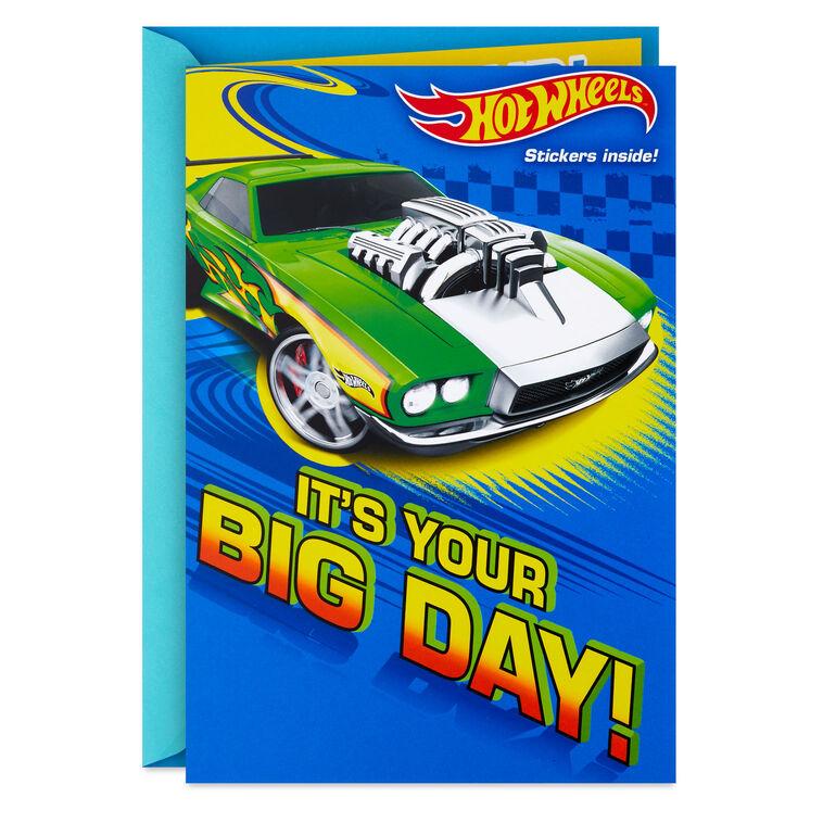 hallmark Mattel Hot Wheels™ Rev It Up Birthday Card With Stickers