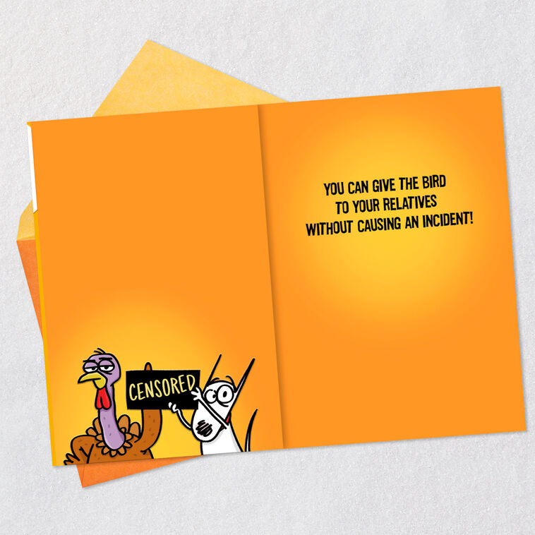 Hallmark Maxine™ Give The Bird To Your Relatives Funny Thanksgiving Card