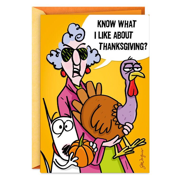 hallmark Maxine™ Give the Bird to Your Relatives Funny Thanksgiving Card