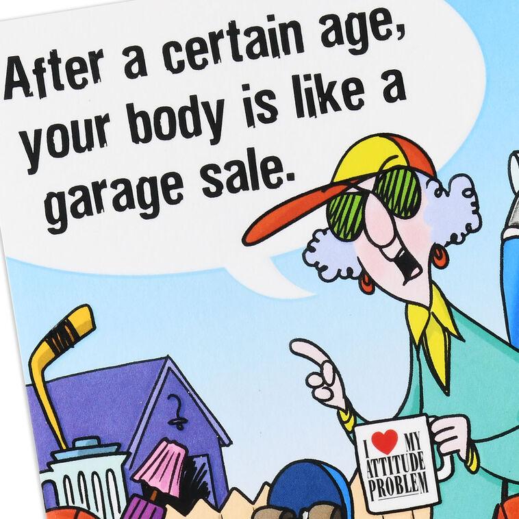 Hallmark Maxine™ Your Body Is Like A Garage Sale Funny Birthday Card