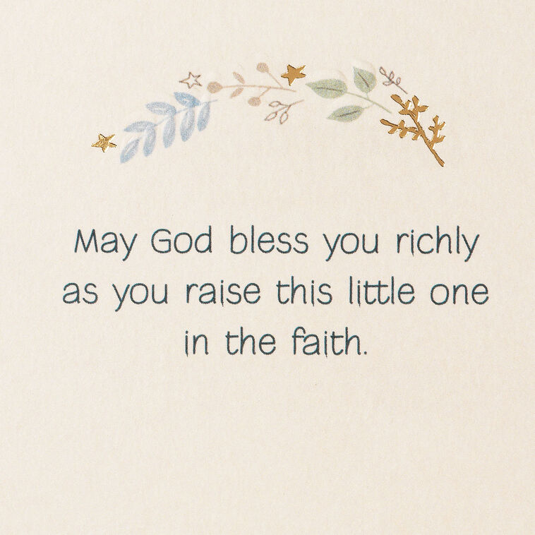 Hallmark May God Bless You Religious Baptism Card For Godson