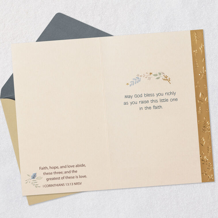 Hallmark May God Bless You Religious Baptism Card For Godson