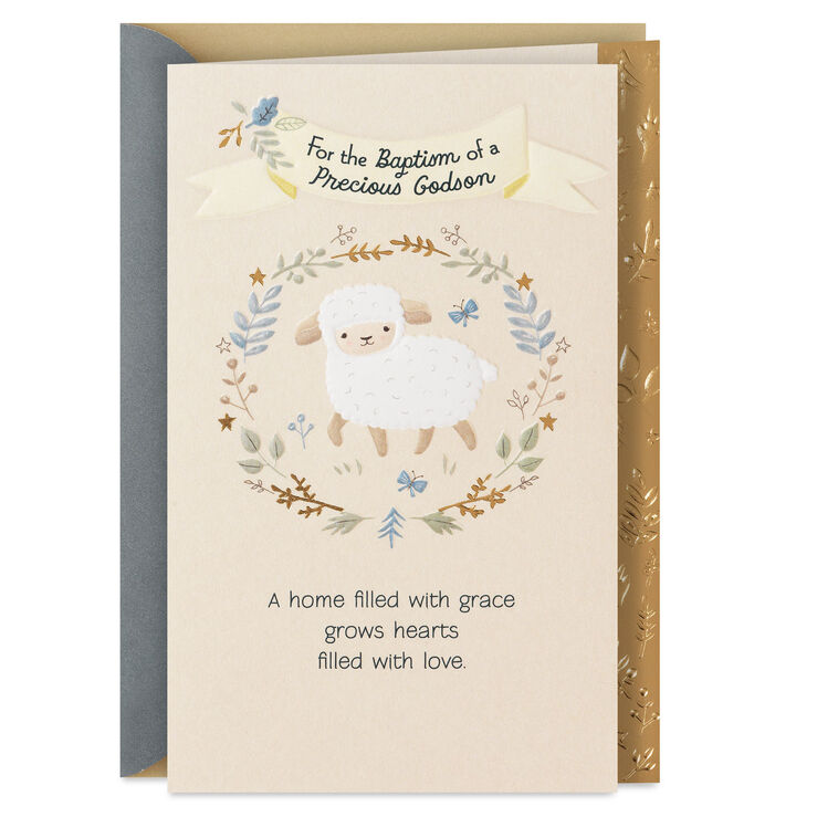 hallmark May God Bless You Religious Baptism Card for Godson