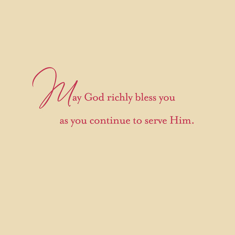 Hallmark May God Richly Bless You Religious Clergy Appreciation Card
