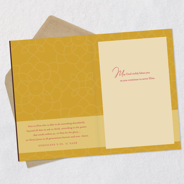 Hallmark May God Richly Bless You Religious Clergy Appreciation Card