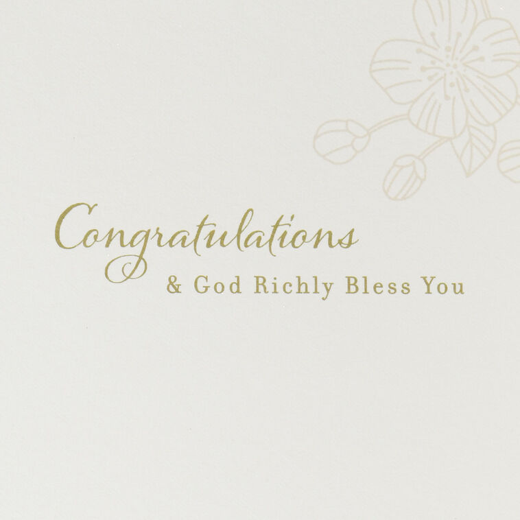 Hallmark May God Richly Bless You Religious Wedding Card