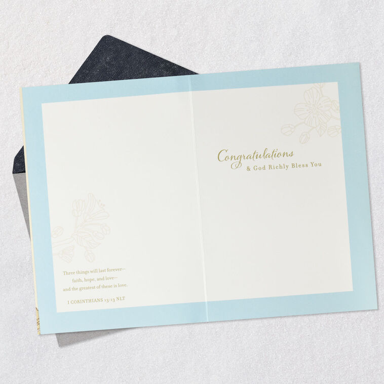 Hallmark May God Richly Bless You Religious Wedding Card