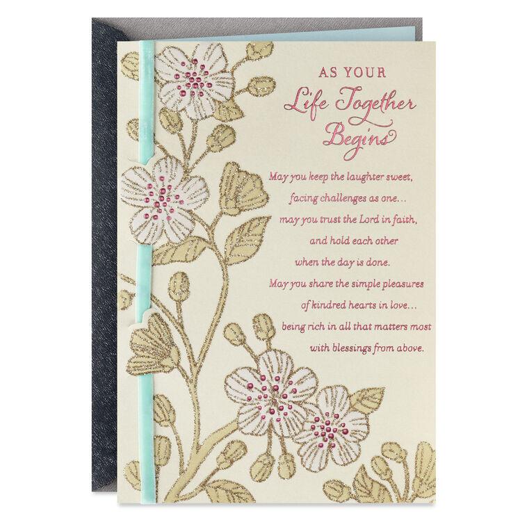 hallmark May God Richly Bless You Religious Wedding Card