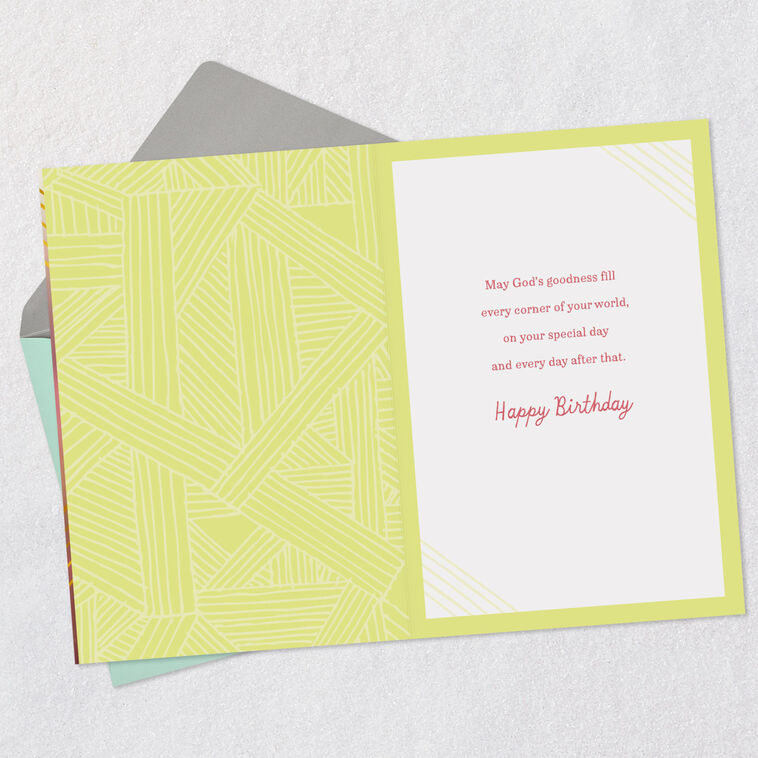 Hallmark May God's Goodness Fill Your World Birthday Card