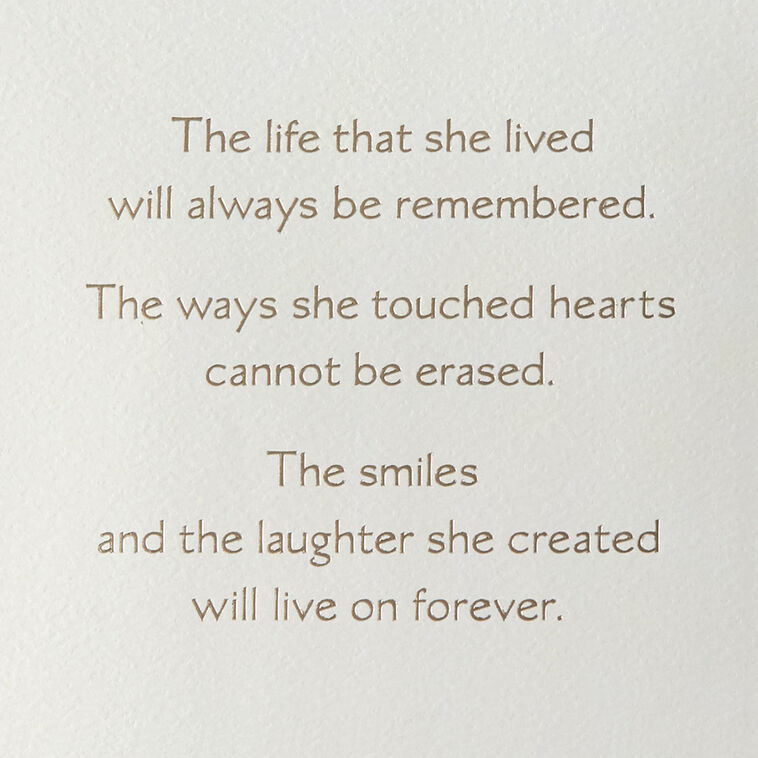 Hallmark May Her Memory Carry You To Brighter Days Sympathy Card For Loss Of Mother