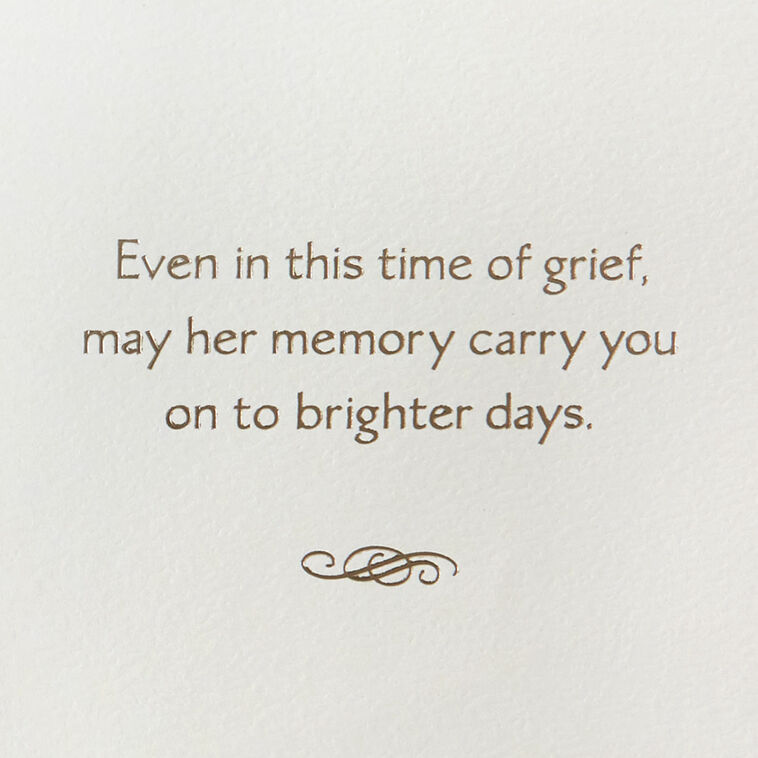 Hallmark May Her Memory Carry You To Brighter Days Sympathy Card For Loss Of Mother